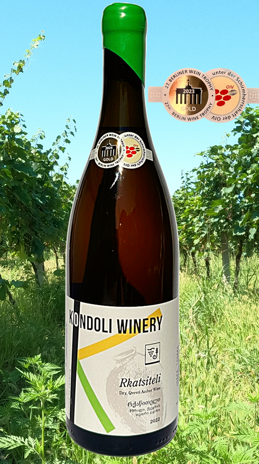 Rkatsiteli 2022, Qvevriwein aus Georgien amber 0,75 L