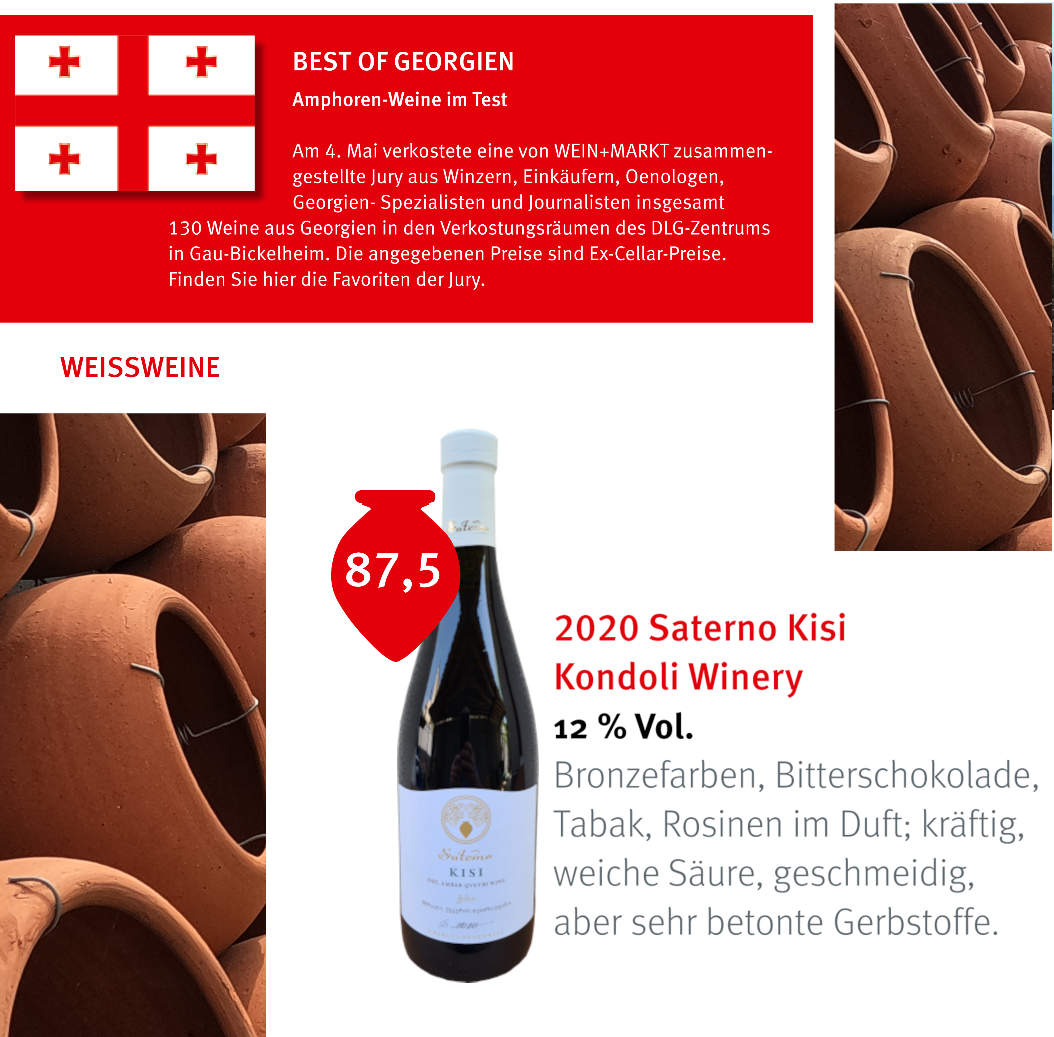 Wein+Markt beste georgische Weine Kisi ist dabei