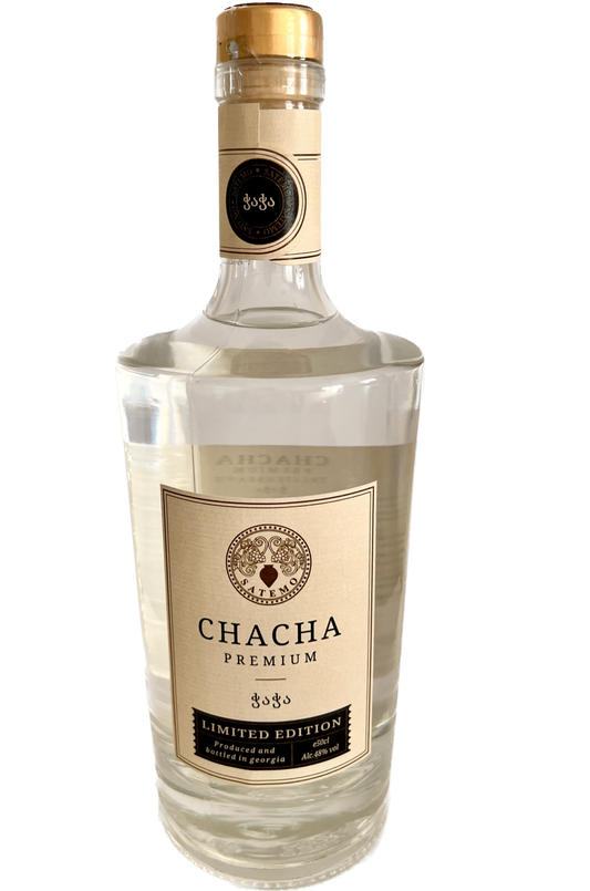 Satemo Chacha, georgischer Tresterbrand 2020, 0,5 L Flasche, 48vol%